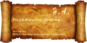 Hajdukovics Andrea névjegykártya